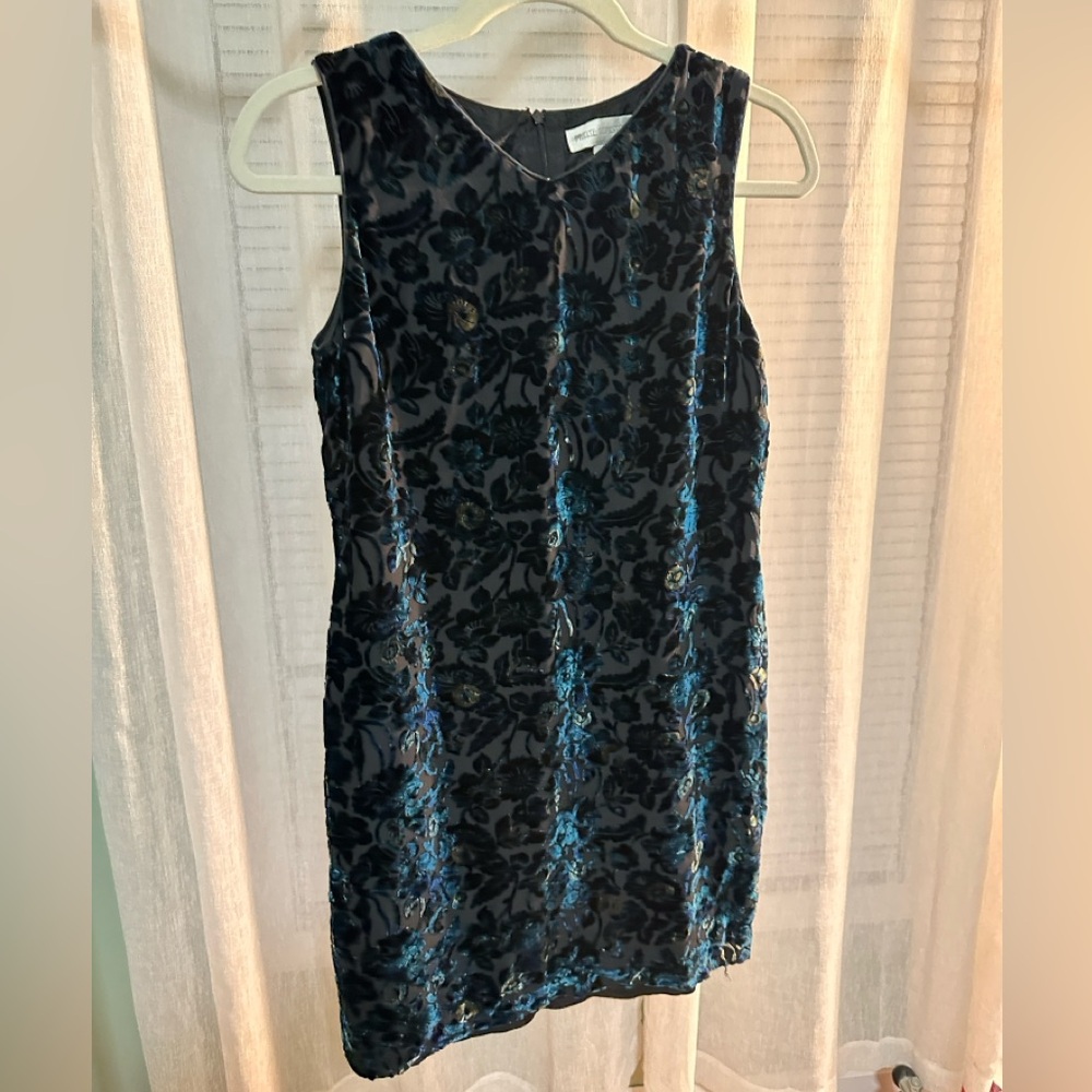 Vintage Metallic Velvet Dress